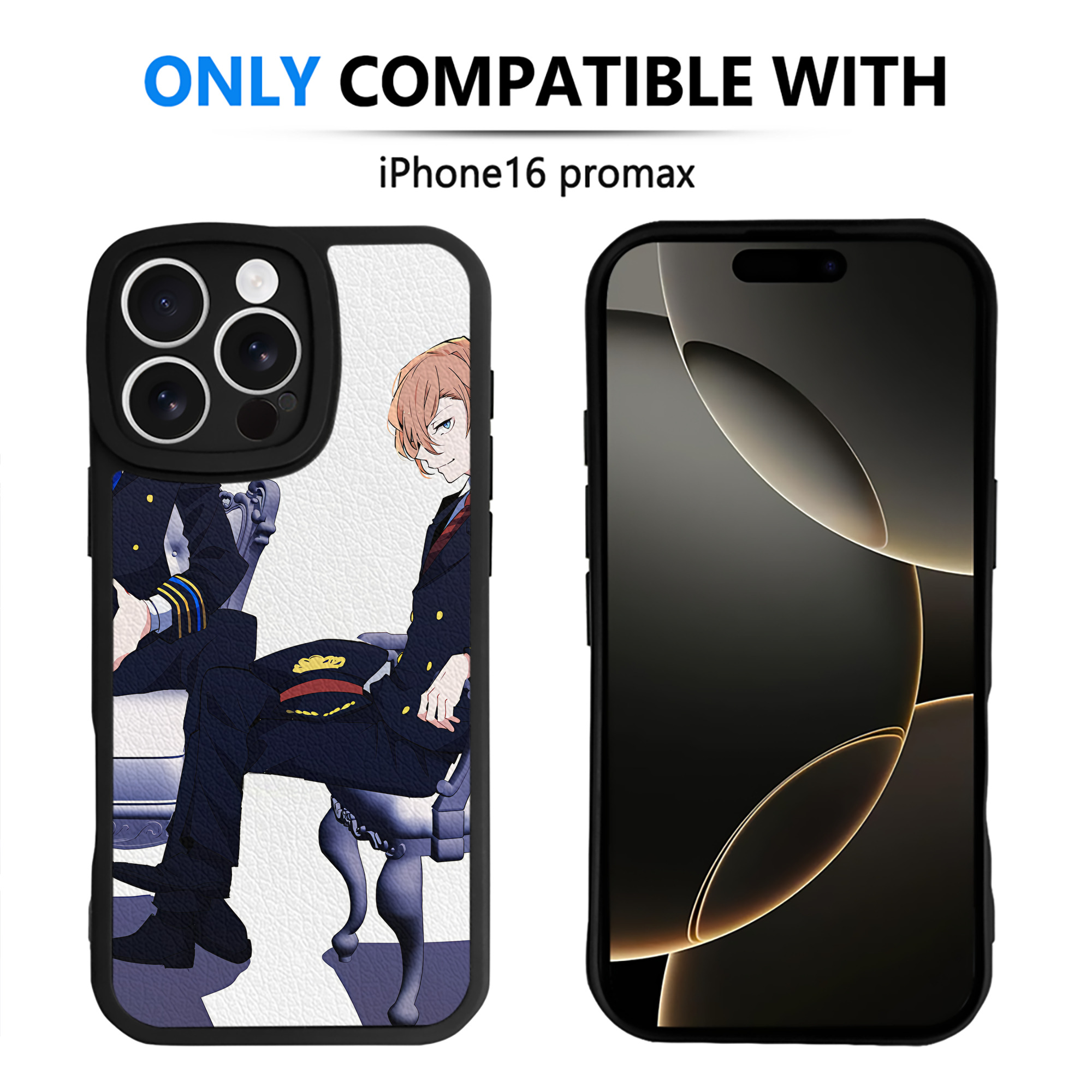 （画像用） 文豪ストレイドッグス Bungo Stray Dogs 【iPhone 16シリーズ対応】シリコンスマホケース（レザー調） 材質：シリコン
